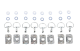Dzus Bodywork Fasteners QTY 8 Pck - Clip 
